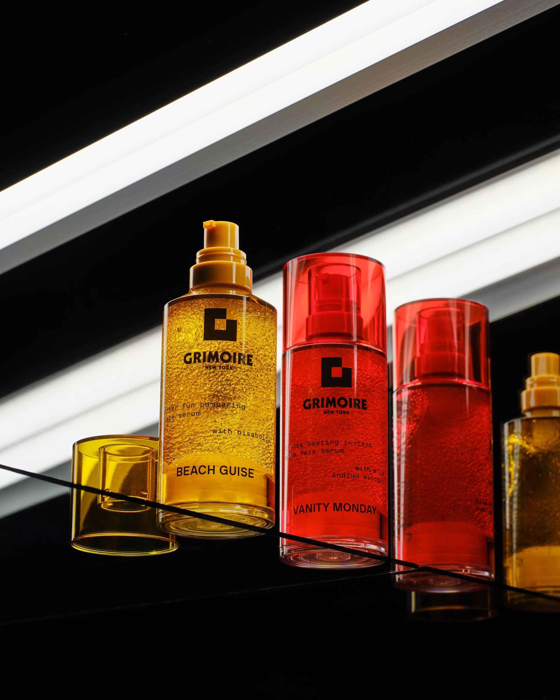 Grimoire New York Beach Guise Anti-Redness Face Serum with Chamomile Bisabolol, Gotu Kola & Micro Super Greens. Soothes Sensitive Skin.