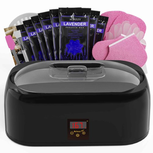Achzzy 4000ml Paraffin Wax Machine for Hand and Feet - Professional Wax Warmer with 200W Thermal Core, LED Real-time Temp Control & 167°F Rapid Melting, Intense Hydration with Hand Wax Paraffin Bath