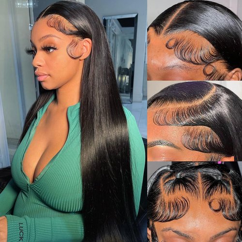 Profairsor 13x6 Lace Front Wigs Human Hair Straight 180% Density Glueless Human Hair Wigs for Black Women 13x6 Straight Lace Front Wigs Pre Plucked Lace Wigs 26 Inch