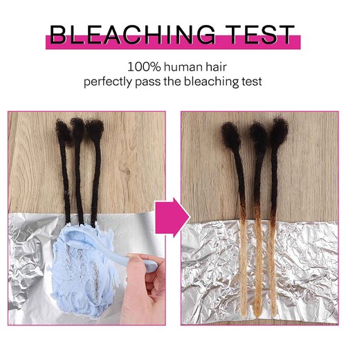 Orientdreads 100% Loc Extensions Human Hair, 8Inch 0.4cm 60 Strands Handmade Dreadlock Extensions for Men Women Kids (#Natural Black)