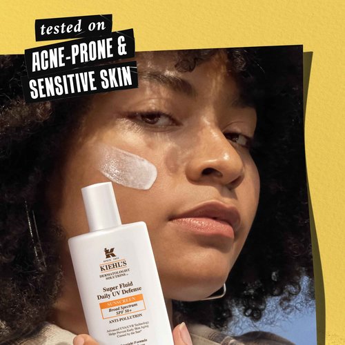 Kiehl's Super Fluid UV Defense Daily Facial Sunscreen SPF 50+, Lightweight Matte Finish, Protects Against UVA/UVB Rays & Pollution, Vitamin E & Baicalin, Non-comedogenic, Paraben-free - 4.2 fl oz