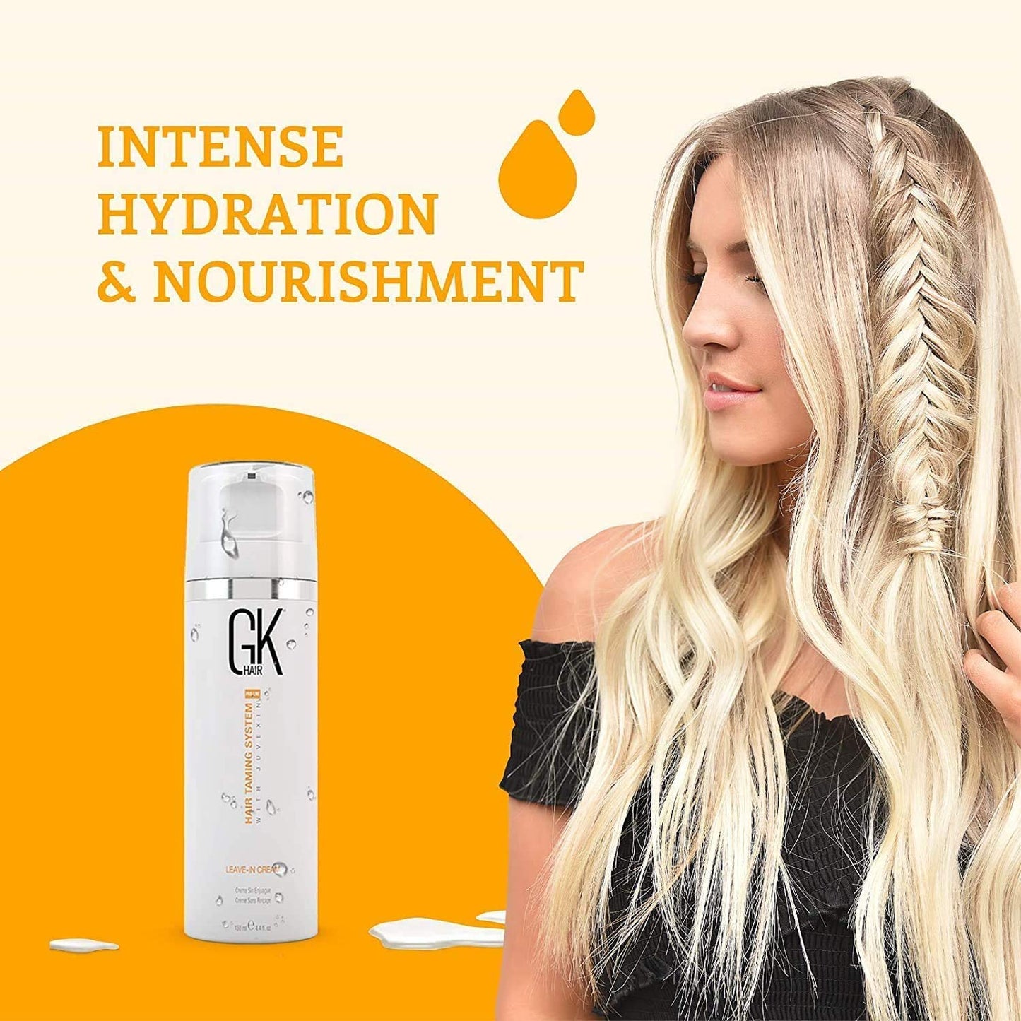 GK HAIR Global Keratin GKhair Balancing Shampoo - (1000ml/33.8oz) Global Keratin Leave in Conditioner Cream For Detangling Smoothing Strengthening 130ml