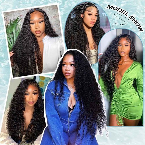 12 14 16 Inch Water Wave Human Hair Bundles 12A 100% Unprocessed Wet And Wavy Curly Bundles Human Hair 100% Unprocessed Curly Weave Bundle Natural Color