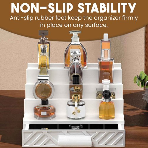 Nova Havens Nest Cologne Organizer for Men - Multi Tier Drawer Organizer & Dresser Organizer Countertop - Perfume Holder | Cologne Stand For Men - Perfume Organizer for Women