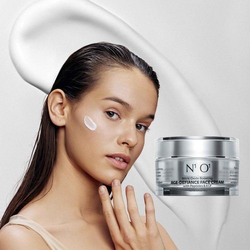 N1O1 Moisturizer Face Cream - Day & Night Face Moisturizer with Nitric Oxide, Peptide Complex, Epidermal Growth Factor - Tightening & Firming Skin Care Products for Wrinkles, Dark Spots - 1.75 oz.