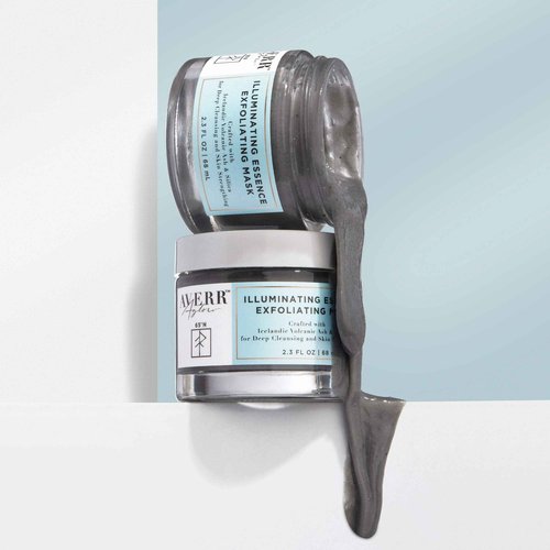 Averr Aglow Illuminating Essence Exfoliating Mask, Peel Dead Skin, Acne, Dark Pores Minimizer, Natural Solution Facial Mask Skin Care, Hydrating Face Treatment
