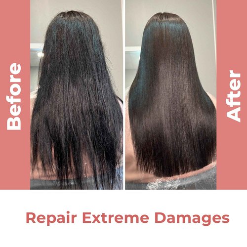 Hi Hair Care - Hair Reconstruction Set - 3 Steps, Repair Treatment, Damage Hair, Protein Recharge, Nutrition, Brazilian Hair Products, Anti Frizz, Vegan - Up to 10 applications