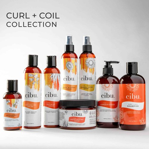 CIBU Curl + Coil Conditioner 30076 Cleanses, Hydrates, Nourishes, Revitalizes, Detangles & Preserves Natural Curl + Coil for Frizz-Free Manageable Hair | Sulfate-Free & Gentle for Daily Use 1 Liter