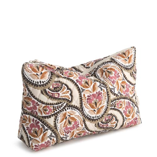Premium Cotton Large Pouch, Blooming Paisley, One Size