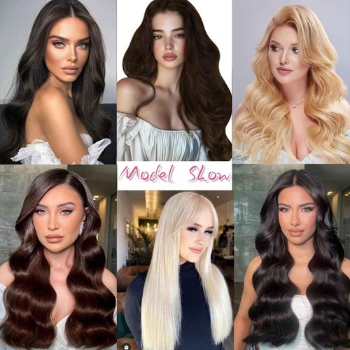 Doupor Wire Hair Extensions, Halo Hair Extensions Real Human Hair, Natural Black Invisible Wire Real Human Hair Extensions,Fish Line Layered For Women 22inch 100g