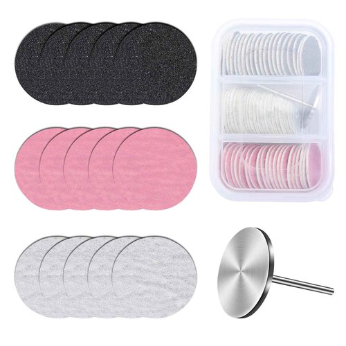 MelodySusie Professional Nail Drill 30000RPM with 50 Pcs Small Sanding Bands and 60 Pcs Replacement Sandpaper Discs