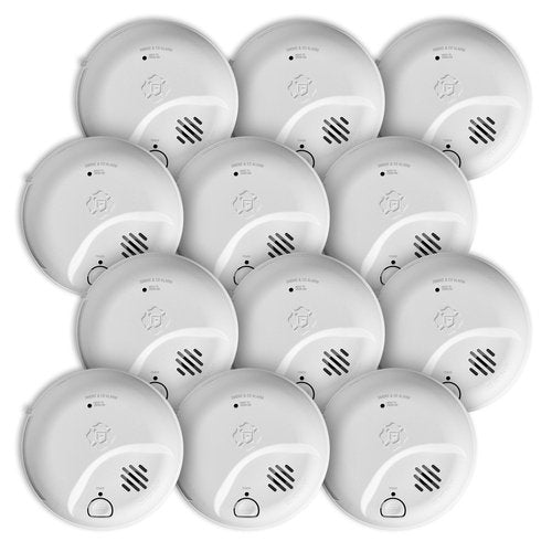 First Alert SMICO100-AC Interconnect Hardwire Combination Smoke & Carbon Monoxide Alarm with Battery Backup, 12-Pack