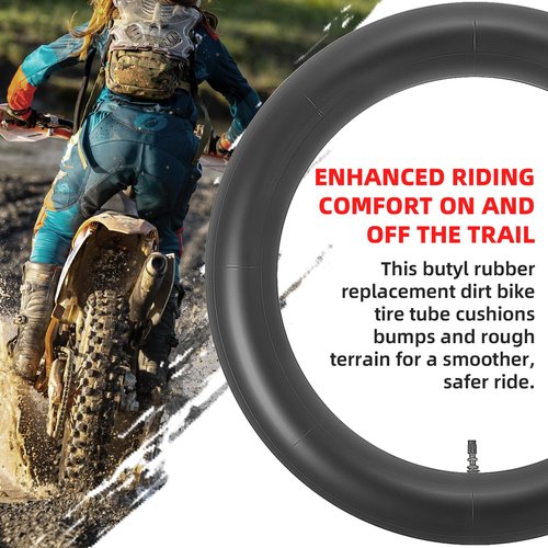 AR-PRO 3.50/4.10-18 Dirt Bike Inner Tubes with TR4 Straight Valve, Universal Heavy Duty 100/90-18" 100/100-18" 110/80-18" 110/90-18" Off-Road Motorcycle Tube and More (2-Pack)