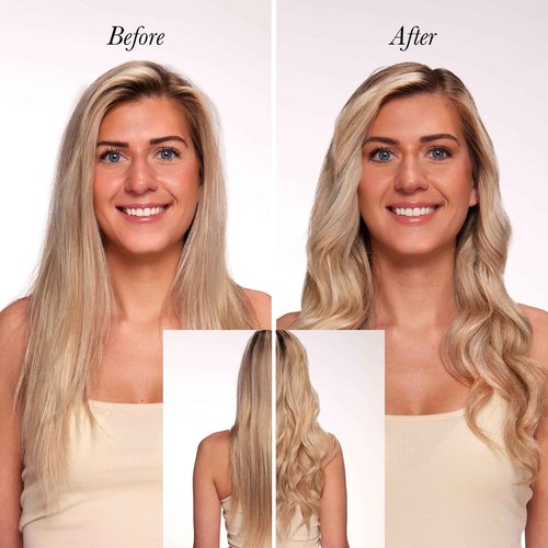 L'ANGE HAIR Le Duo Edge 360° Airflow Titanium Styler Blush | 2-in-1 Flat Iron Straightener & Curling Iron | 1” Wide Titanium Plates with Rounded Corners & Softly Beveled Edges (Black)