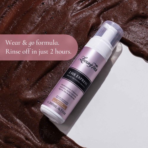 Loving Tan 2 HR Express Self Tanning Mousse, Medium - Streak Free, Natural, Professional Quality - 5+ Sunless Self Tanner Applications per Bottle, Cruelty Free, Naturally Derived DHA - 6.7 FL Oz