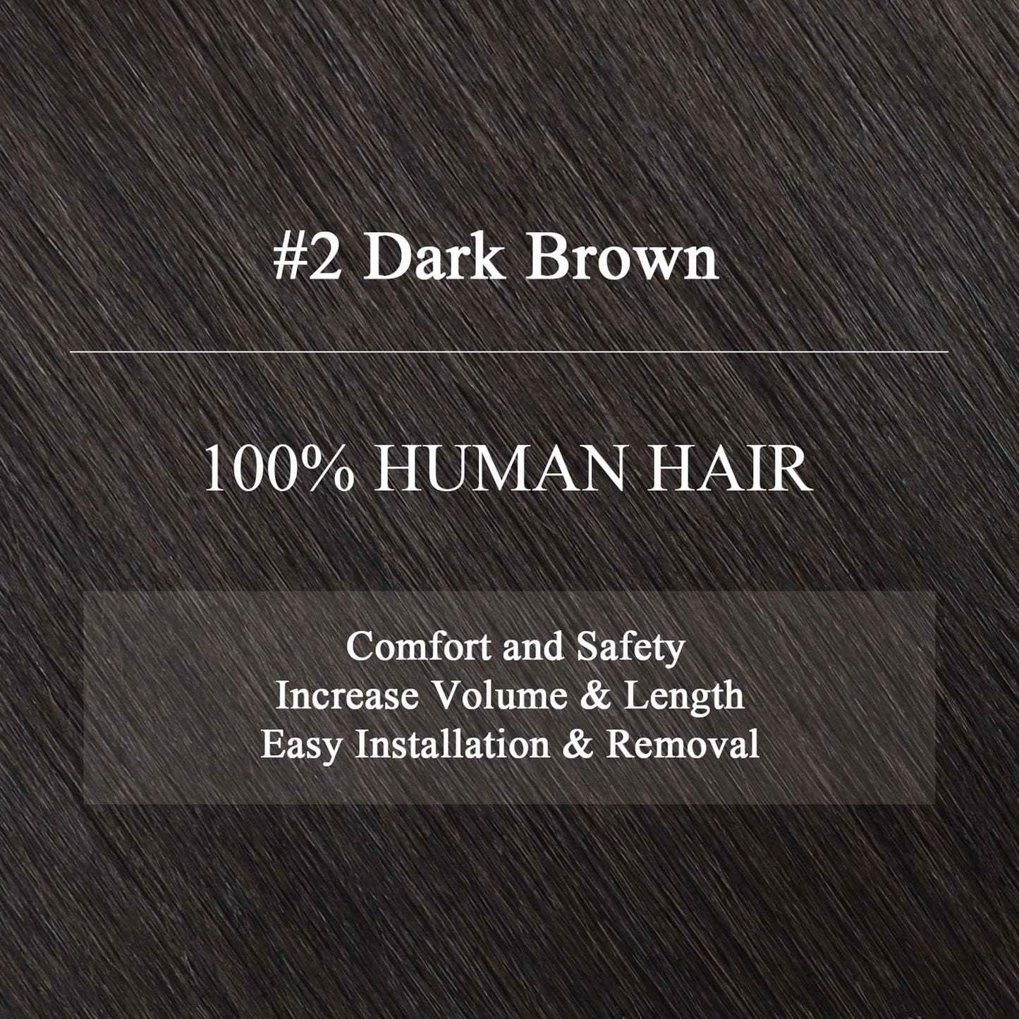 Human Hair Clip in Extensions #2 Dark Brown Clip in Hair Extensions Real Human Hair Straight Clip ins Extensions for Women 18 Inch 85g 7Pcs Easy to Styling