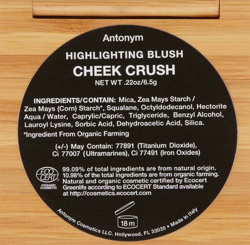Antonym Cosmetics Baked Blush for Cheeks Face Powder Makeup Wrinkle Defying Minimize Fine Lines Pores Mattifying Highlighting Tan Contour (Crush)