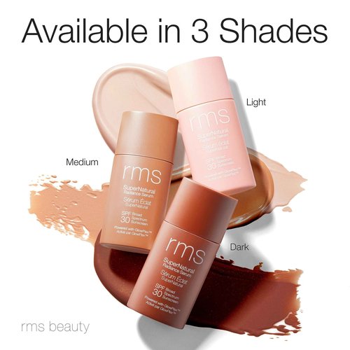 RMS Beauty SuperNatural Radiance Serum Broad Spectrum Sunscreen, SPF 30 (Light Aura & Medium Aura)