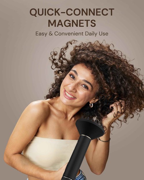 ANNLARY Plasma Ion Hair Dryer with Diffuser for Curly Hair, 110000 RPM Professional High Speed Blow Dryer with Plasma Ion, 1500W Foldable Travel Hairdryer with 6.5 Ft Cord Fast Drying for Women Men