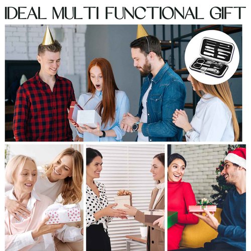 WILLBOND 50 Sets Manicure Set Bulk for Women, 8 in 1 Nail Clippers Kit with Travel Case, Nail Care Kit Stainless Steel Pedicure Grooming Tools for Family(Classic Style)