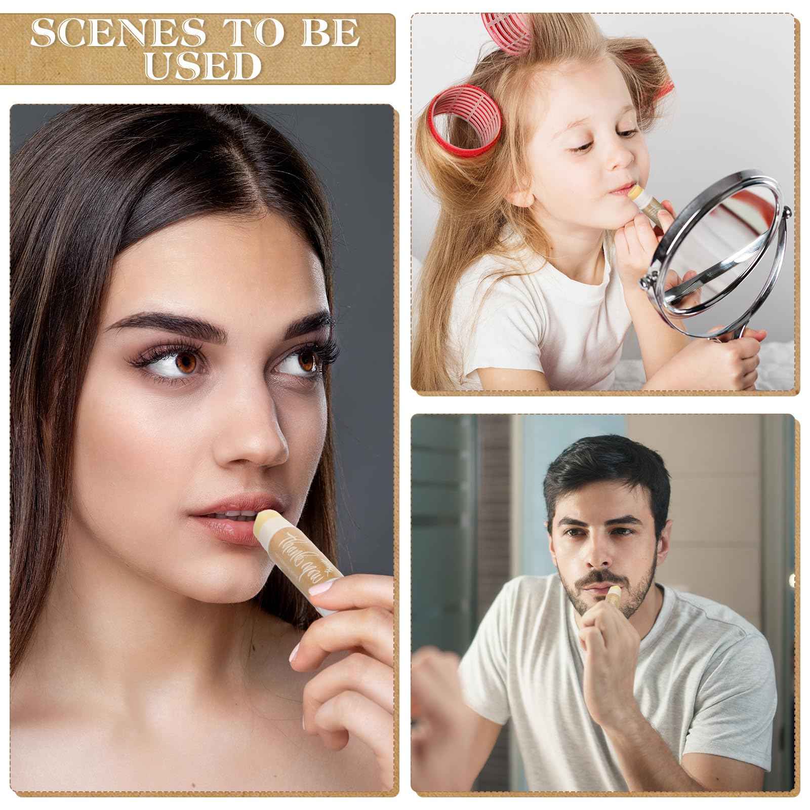 Leelosp Wedding Thank You Lip Balm Bulk Small Natural Moisturizing Mini Balm Lip Care Product Include Organza Bag and Appreciation Card for Women Baby Shower Favors, 5 Fragrance (100 Sets)