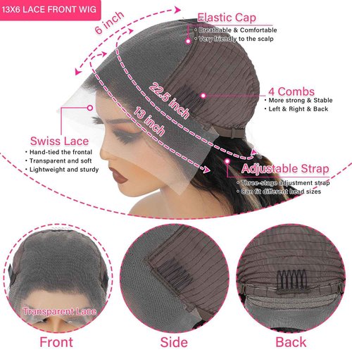 Juvid 13x6 Balayage Wig Human Hair Body Wave HD Transparent Lace Front Glueless Wigs Pre Plueked FB/27 Highlight Ombre Honey Blond Wig 200% Density colored Lace Frontal Human Hair Wigs 20inch