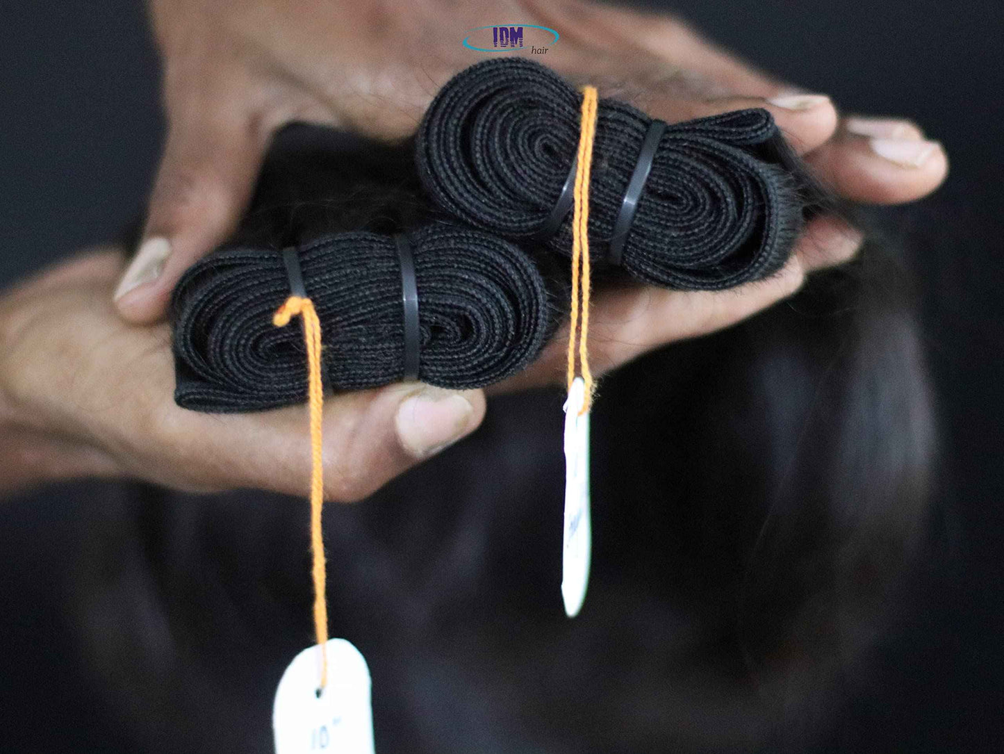 IDM 10” Straight 2 bundles raw indian bundles human hair indian natural straight single donor hair