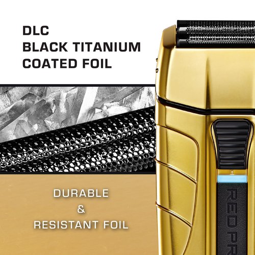 RED Pro Titanium Foil Shaver Cord/Cordless Shaver for Men, Powerful Electric Razor USB-C Rechargeable, Up to 170 Minutes of Run Time, Quiet, Durable and Portable (Matte Gold)