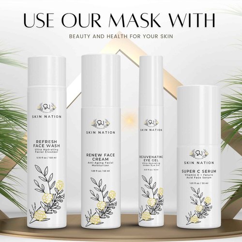 Skin Nation Magic Masque, Hydrating Night Mask with Hyaluronic Acid & Botanicals, Plant-Based Overnight Mask for Dry Skin, Smooth Texture & Radiant Glow, 1.69 fl oz