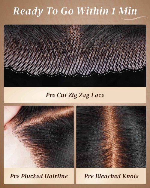 Arabella Hair 5x6 Glueless Wigs Human Hair Pre Plucked Pre Cut 230% Density Glueless Wigs 100% Human Hair 12a Pre Plucked Bleached Knots Straight Wig Human hair (16inch, 5X6 Straight Wig)