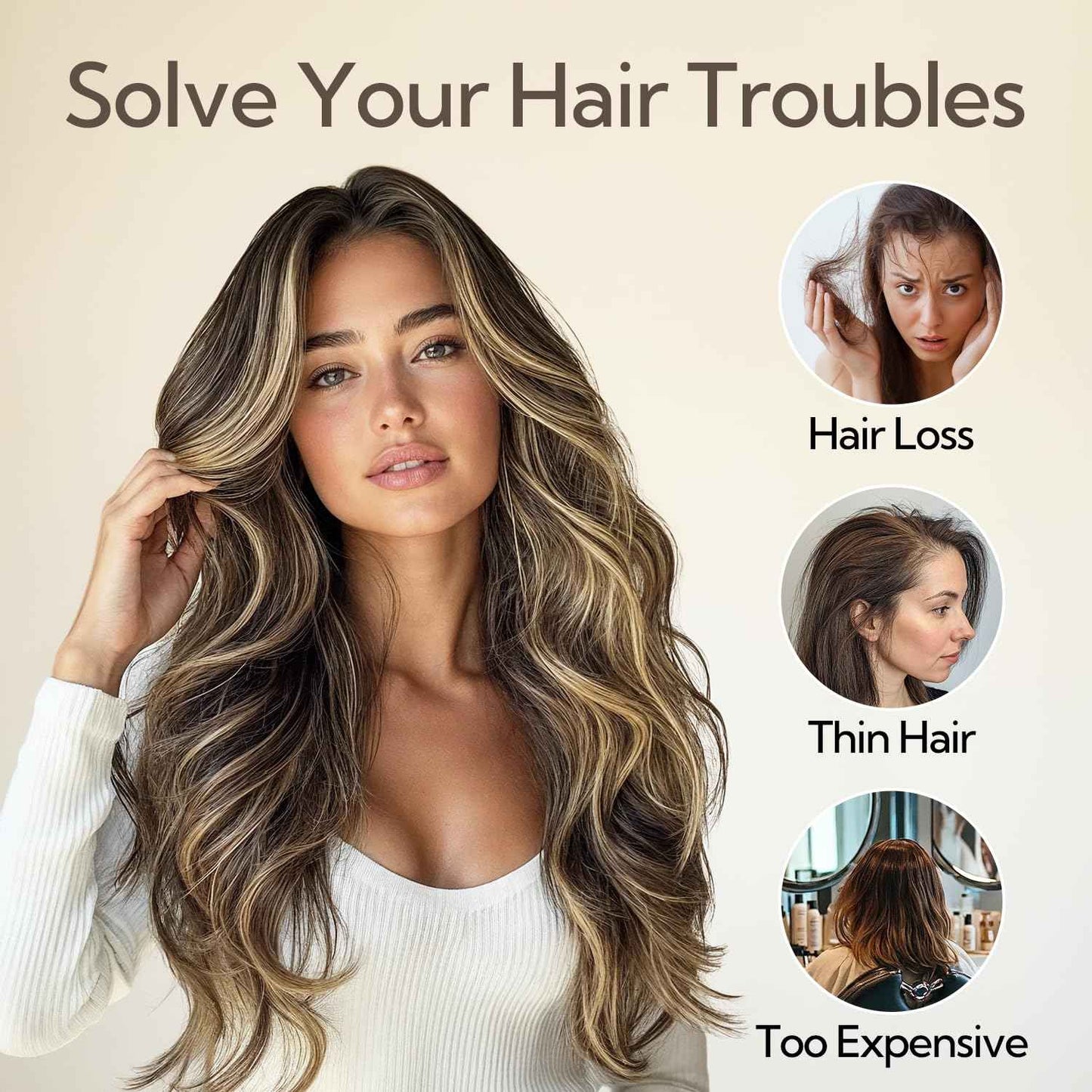 HOTBANANA Tape in Hair Extensions, 20 Inch 20pcs 50g Balayage Caramel Blonde Tape in Real Remy Human Hair Extensions Straight