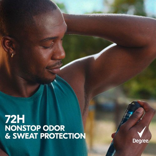 Degree Men Antiperspirant Deodorant Dry Spray Cool Rush 12 Count 72-Hour Sweat and Odor Protection Deodorant for Men With Body Heat Activated Technology 3.8 oz