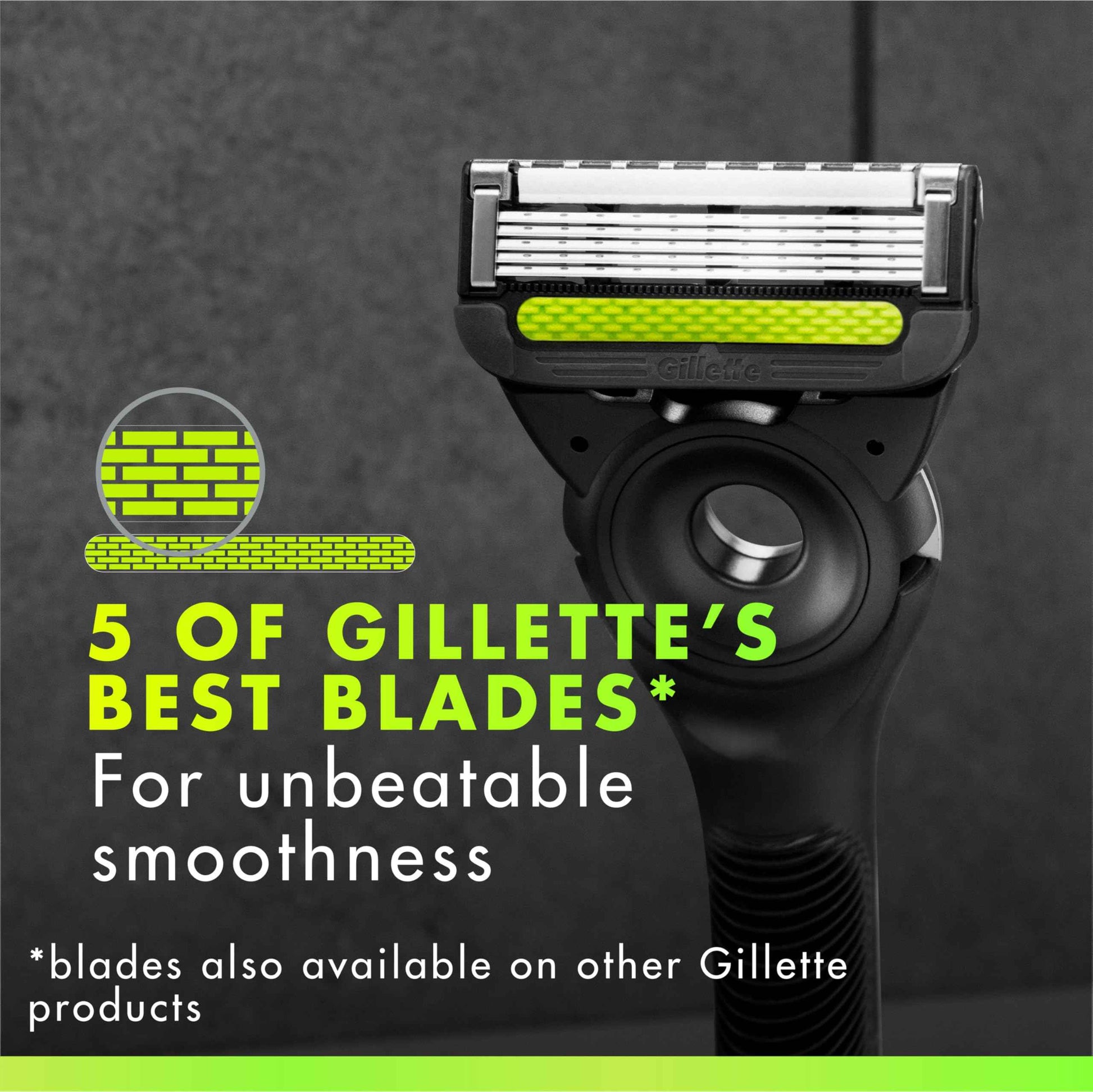 GilletteLabs Razor Blade Refills, 12ct Razor Cartridges, Razor Refills for Men Compatible with GilletteLabs Exfoliating Bar Razor and Heated Razor