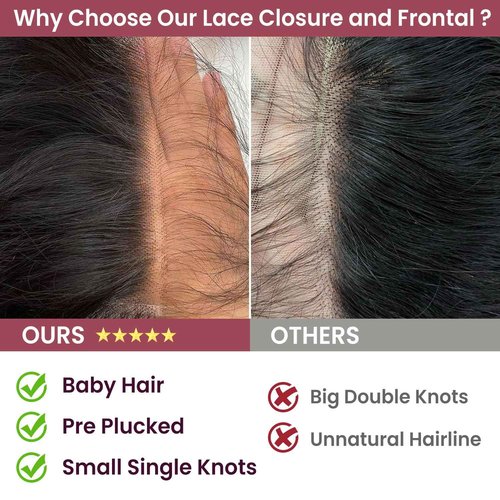 Topnormantic 13x6 Lace Frontal Human Hair, Ultra-Thin Invisible HD Transparent Swiss Lace Frontal Pre Plucked with Baby Hair Silk and Soft Straight Frontal with Small Single Knots Free Part 16 Inch