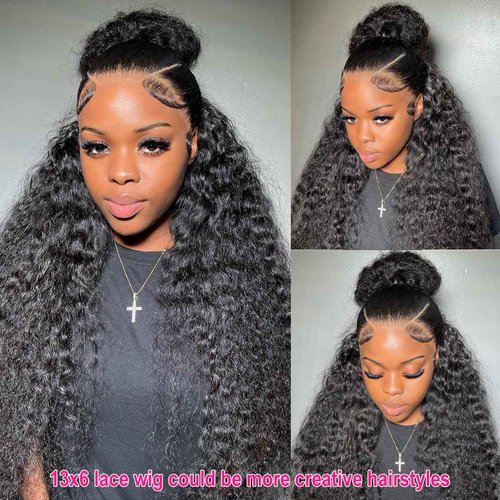 AskWish 30 Inch Lace Front Wig Human Hair 220% Density 13x6 Lace Front Wigs Human Hair Pre Plucked Deep Wave Lace Front Wigs Human Hair Transparent HD Lace Front Wigs for Black Women
