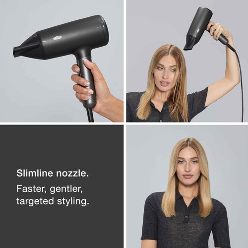 Braun Hair Dryer with Diffuser, Blow Dryer with Super-Ionic Technology Reduces Static and Frizz for Smooth, Shiny, Healthy Looking Hair