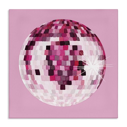 Stupell Industries Dazzling Pink Disco Ball Shining Geometric Pattern, Design by Hey Bre! Creative Studio