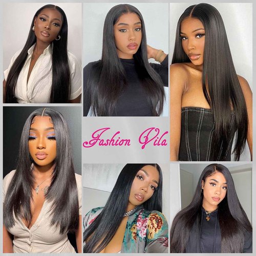 Straight Bundles Human Hair 32 Inch One Bundles 10A Brazilian Bundles Human Hair 100% Unprocessed Virgin Remy Hair Natural Black Bundles Weave Hair Extensions for Black Women Double Machin Weft