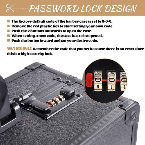 Barber Cases for Clippers and Supplies, Hair Scissors Trimmer Organizer, Salon Hair Grooming Hard Travel Suitcase, Shrink DesignTransformers,Aviationmaterial,Lightweight&Portable