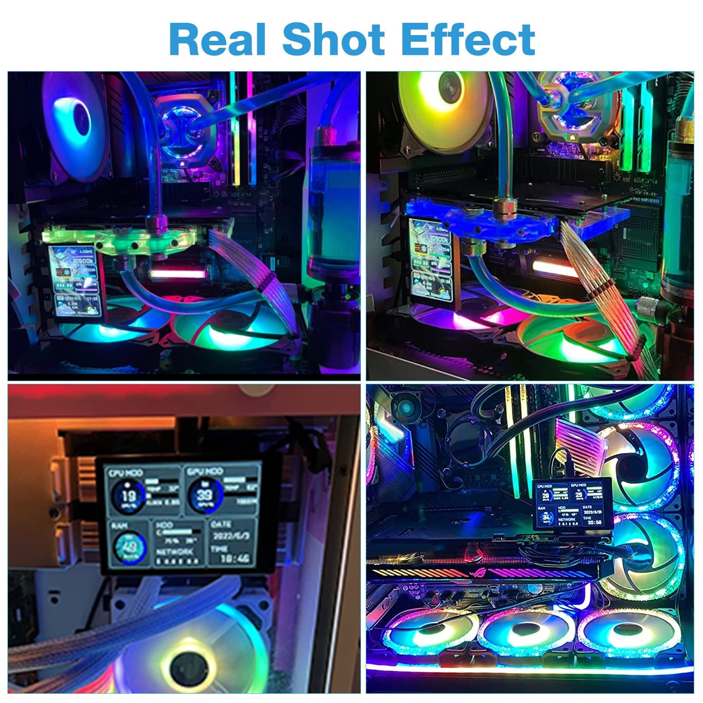 3.5in pc case screen, IPS USB Mini Screen, PC Temperature Display AIDA64 PC CPU Data Monitor Sensor Panel Monitor,PC Computer Temp