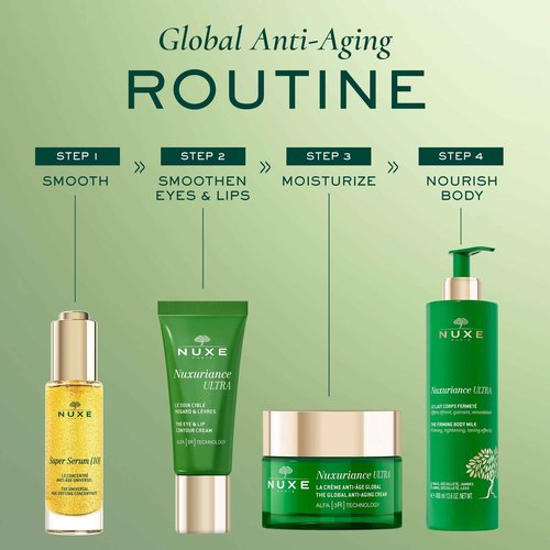 Nuxe Nuxuriance Ultra Eye & Lip Contour Cream with Hyaluronic Acid and ALFA 3R Technology, Firming, Anti-Aging Treatment, 0.51 fl oz