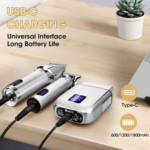 Lanumi Professional Hair Clippers Electric Razor Shavers Men 3 Piece Set Rechargeable Clippers and Trimmers Beard Trimmer Barber Kit with Travel Case Clippers for Hair Cutting Gifts for him