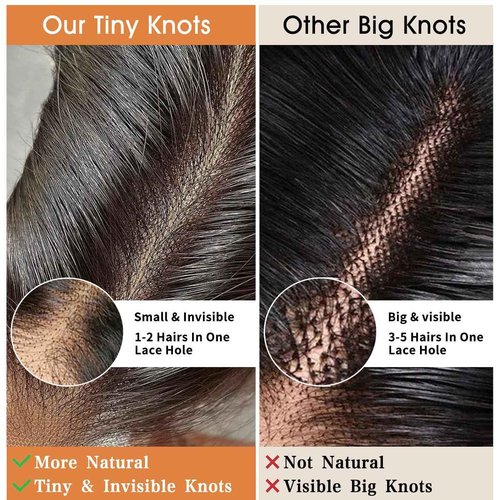 Anknia 13x4 SKINLIKE Real HD Lace Frontal Only Human Hair 13x4 Body Wave Frontal Closure 0.10mm Ultra Thin Invisible Lace Pre-plucked Melted Hairline Natural Black 18 Inch