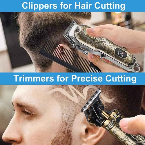 Suttik Professional Hair Clippers for Men, Cordless Hair Clippers & Hair Trimmer & Electric Shavers for Men, 3 in 1 Clippers for Hair Cutting Kit, Beard Trimmer Razors Haircut Grooming Kit Barber Set