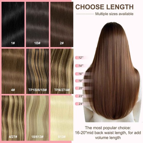 Clip in Hair Extensions Real Human Hair 120g 7pcs Human Hair Clip in Extensions 16 Inch Chocolate Brown #4 Thickened Straight Real Hair Extensions Clip in Human Hair