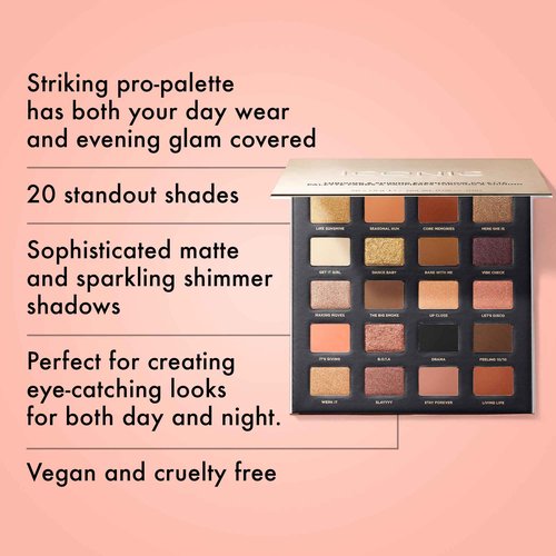 ICONIC LONDON Thriving and Shining Eyeshadow Palette | Includes 20 Shades of Shimmers, Mattes and Glitters