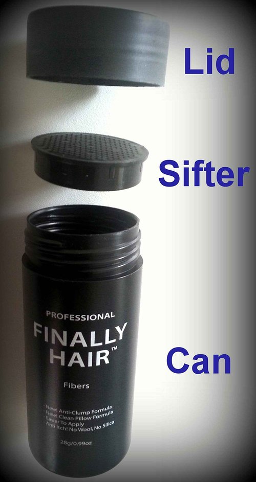 Hair Building Fibers 200 Grams 7 Oz. With Bottle By Finally Hair 50g*4 (Black)