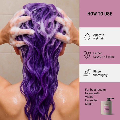 LAKMÉ Teknia Violet Lavender Color Refresh Shampoo, Color Depositing Shampoo for Purple Hair, 33.8 Fl Oz