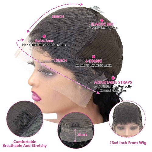 tobasew 13x6 Straight Lace Front Wigs Human Hair 200 Density HD Transparent Lace Frontal Human Hair Wigs for Women Glueless Wigs Human Hair Pre Plucked 20 Inch