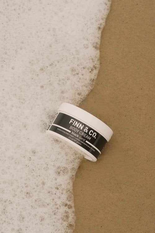 FINN & CO. Black Sand Body Cream - Hydrating Lotion for Normal to Dry Skin - Rich, Non Greasy & Nourishing Skin Care for Soft & Smooth Skin - Moisturizing Formula for Women & Men | 6.6 oz